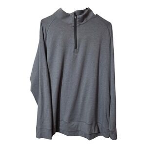 G/FORE Men XL Quarter Zip Pullover Grey Golf Performance Activewear Luxury